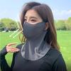 Sun-proof One-piece Mask Long Eye Protection Female Summer UV Dust Sun Protection Neck 3D Ice Silk Mask
