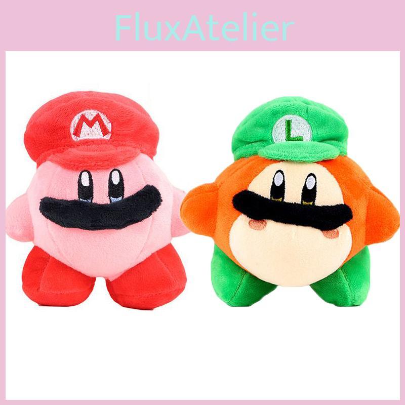 Adorable Kirby Waddle Dee Plush Doll With Mario Luigi Hat For Kids Gift Pendant