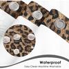 Shower Curtain Set with 12 Hooks, Black Brown Leopard Cheetah Print, Bathing Decor Wild Animal Safari Skin Fur Wildlife Waterproof Polyester Bath