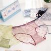 Women Summer Girls Kawaii Princess Briefs Cute Love Lace Transparent Cotton Inner Crotch Panties Sexy Thin Breathable Girl Underwear