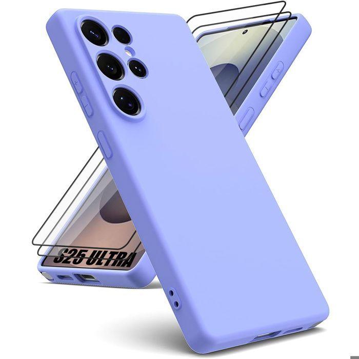 Coque pour Samsung Galaxy S25 Ultra - BOOLING - Ultra Slim Antichoc Violet Foncé - 2 Verres Trempés