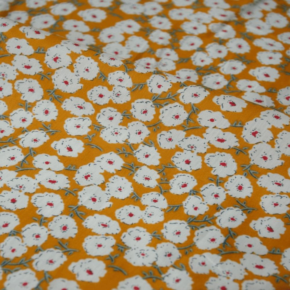 Pre-Cut 140x50cm Printed Poplin Fabric Pure Cotton Soft Touch Small Floral Fabric DIY Breathable Sewing Cloth Summer