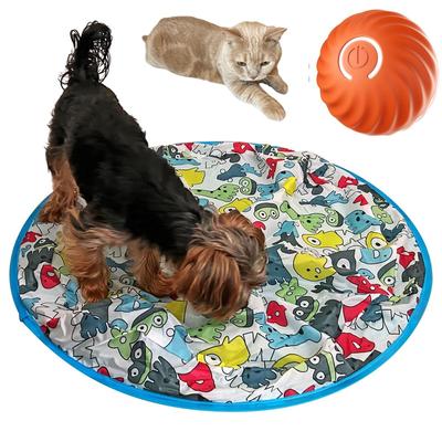 FOily TOily Dog Toy Ball Dog Toy Cat Cat Toy Automatic Electric Ball Digging Sheet Moving Light USB Charging Relieve Lack of Exercise for Small and