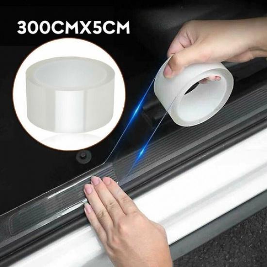 3M*5CM Car Door Sill Protector Scuff Plate Sticker Strip Molding Accessory Clear