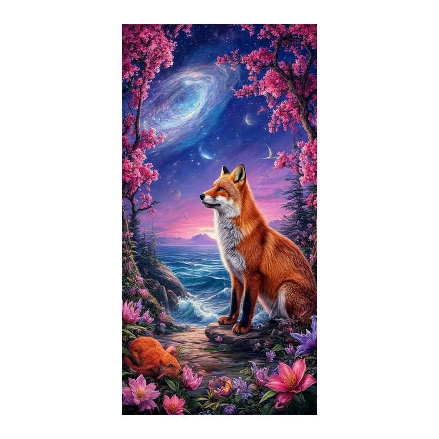 Moon Fox Large Size Diamond Painting New Collection Wild Animals Diy Full Square Round Drill Rhinestone Embroidery Mosaic Cross Stitch Kits Wall Decor