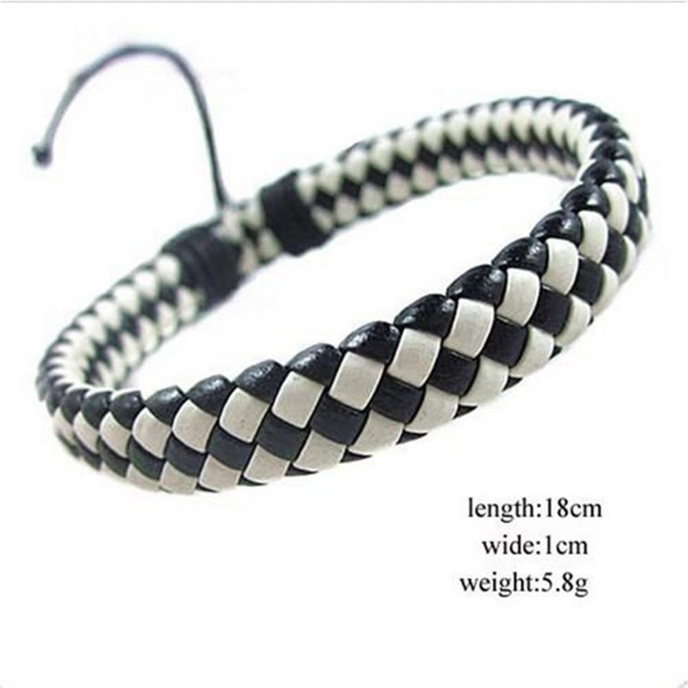 Simple Design Black Leather Bracelet For Women Men Punk Rope Chain Charms Bangles Gothic Jewelry Gifts A621