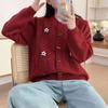 Navava Women Flower Embroidery Long Sleeve Knit Cardigan Nk2774
