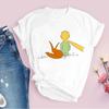 New Fashion Little Prince Printed Women's T-shirt Casual Fashion T-shirt Summer Casual T-shirt Round Neck