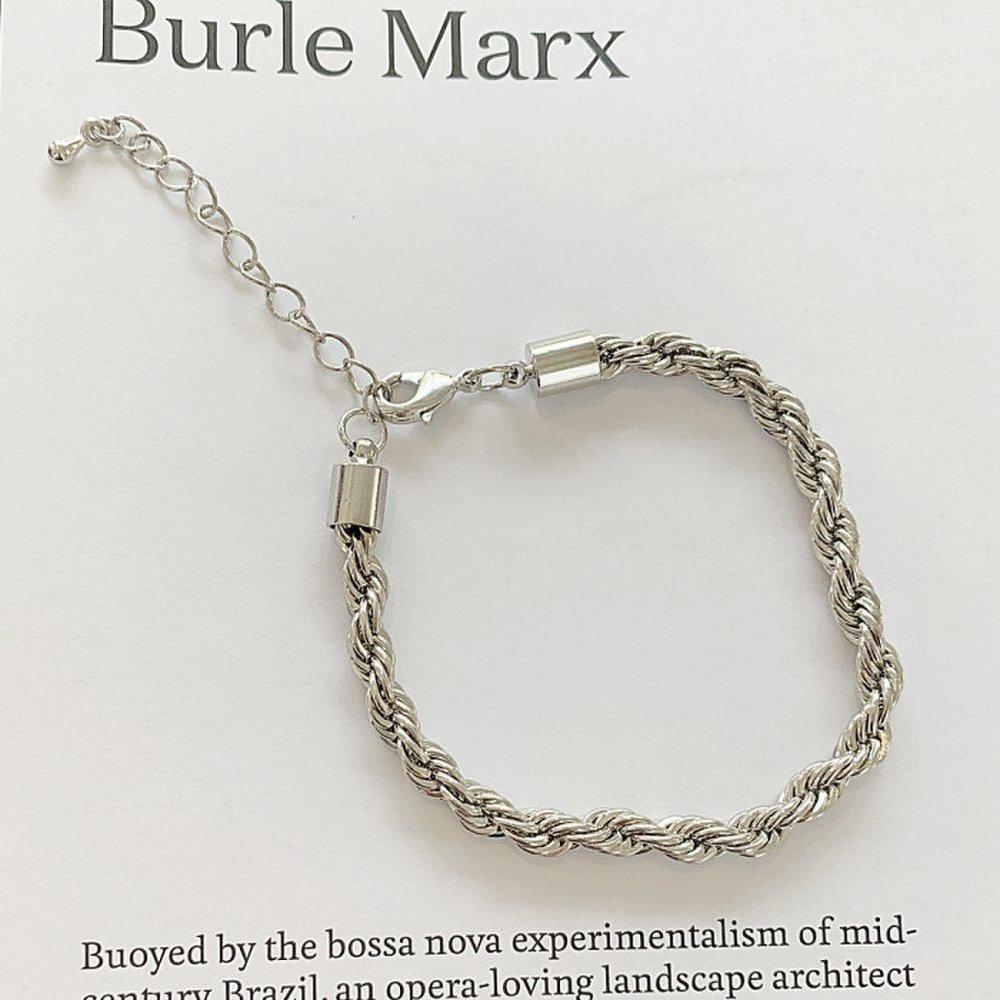 

Crunchy Twisted Silver Chain Bracelet