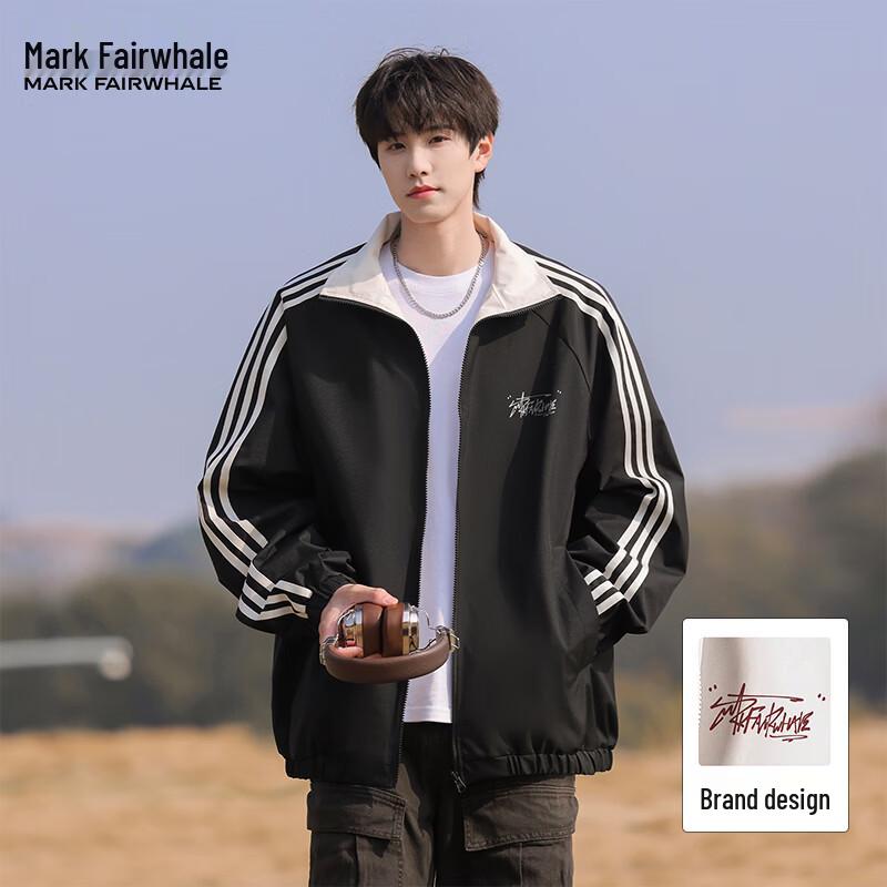 Mark Fairwhale Men's Color-block Stand-collar Jacket