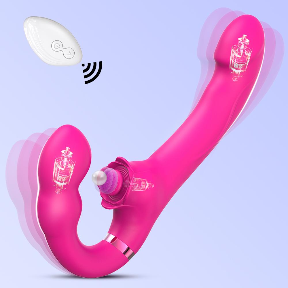Wireless 3 In 1 Dildo Vibrator Sex Toys For Women Clit Clitoris Stimulator Remote Control Powerful Female Masturbator Adults Toy