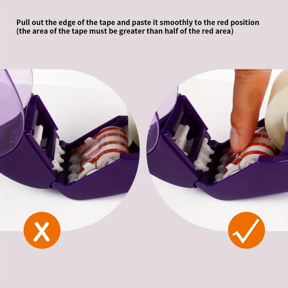 Řezačka lepicí pásky Stojan na kancelářskou lepicí pásku Průhledná Ruční lepicí páska,Strojová lepicí páska Stroj,Automatický Odvíječ lepicí pásky,Ideální pro Vánoční a Rodinný dárek