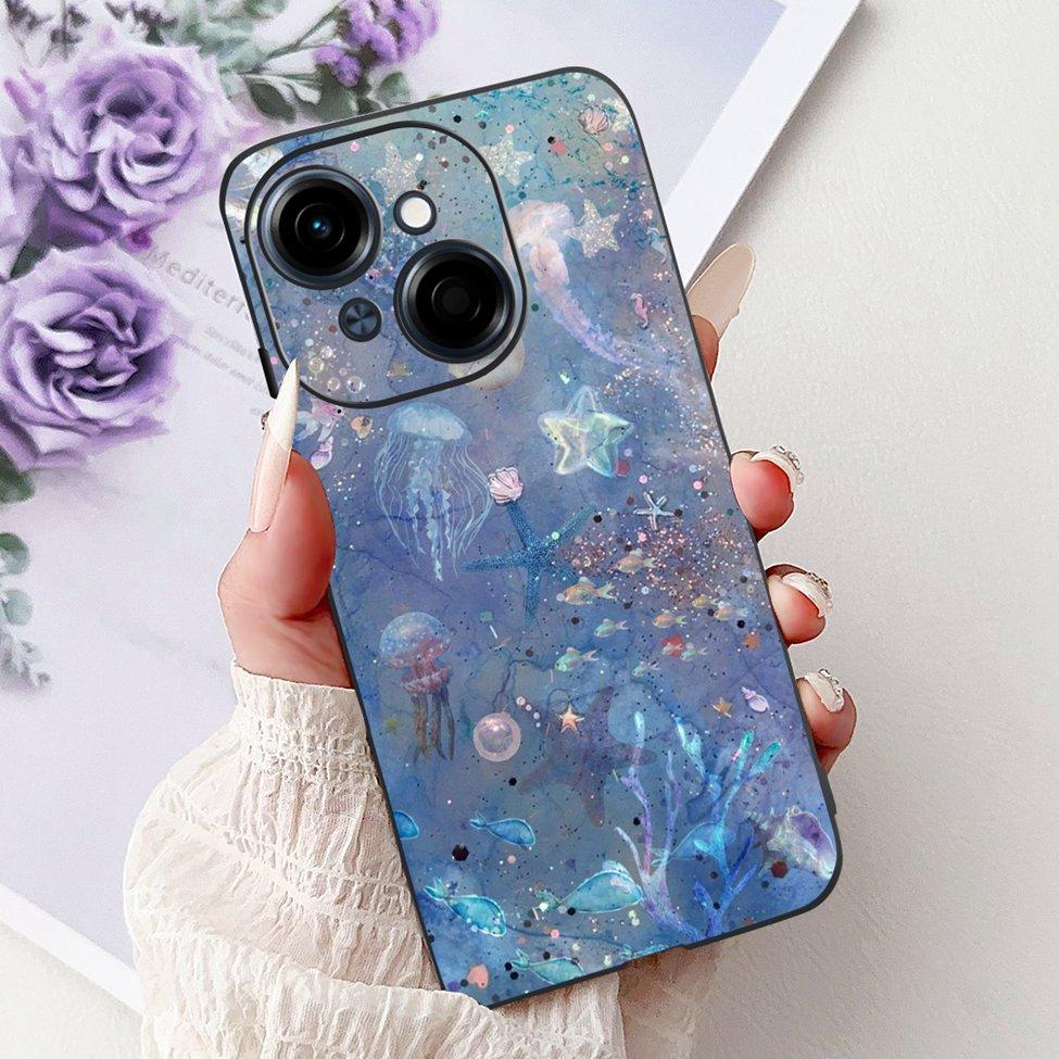 6.67'' For Tecno Spark Go 1 Case Pop 9 Cover Cute Cat Cartoon Fashion Butterfly Boy Girl Back Cover For Tecno Pop 9 Phone Case