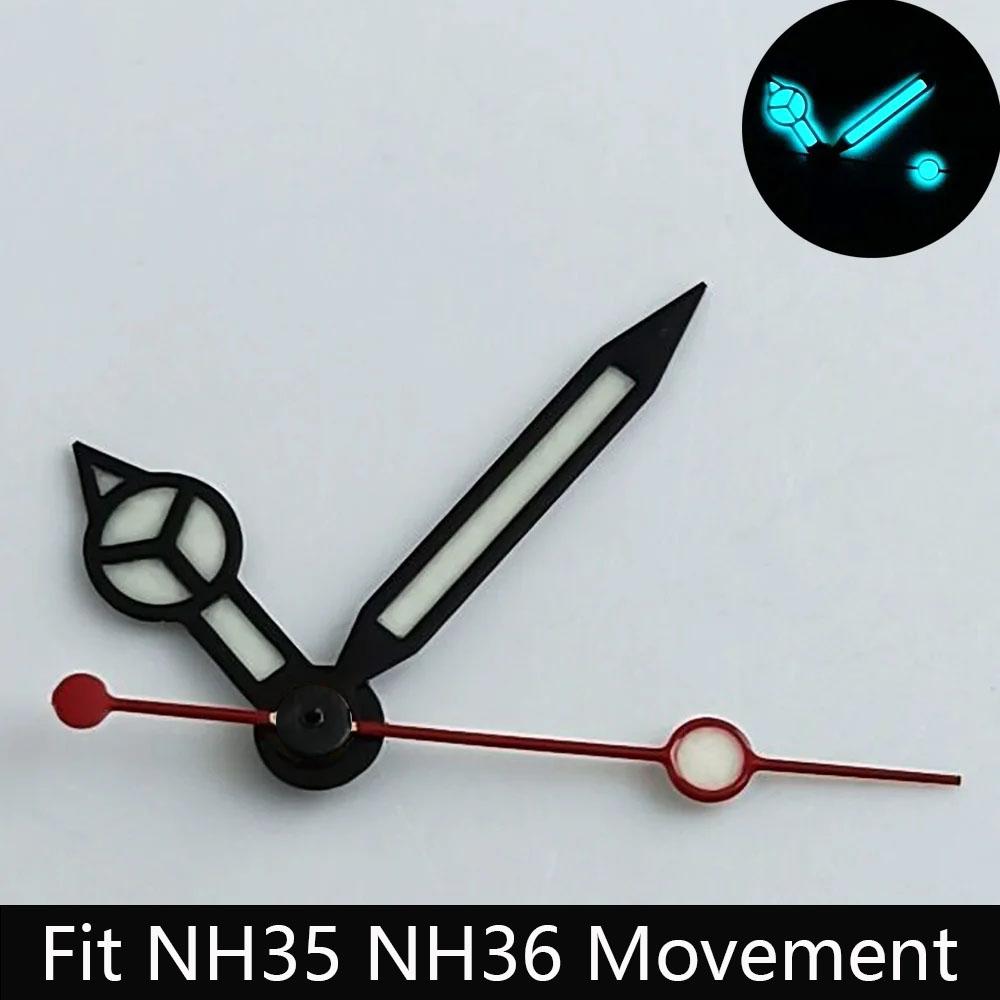 High quality watch hands blue-green/green luminous hands suitable for N H35 NH36/ETA 2836 2824/8205 8215 movements
