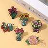 6Pcs/Set Beautiful Flowers. Bouquets Series 01 Brooches - Doodle Enamel Backpack Button Pins Badges