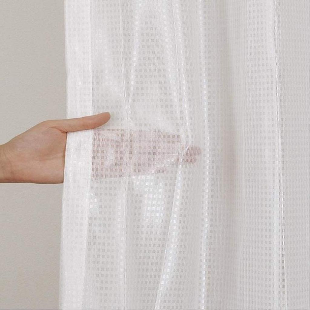 cloth shop Nunoya Bay window lace hard to see through from outside during the UV heat heat curtain hooks included 300cm x Length 105cm Square pattern