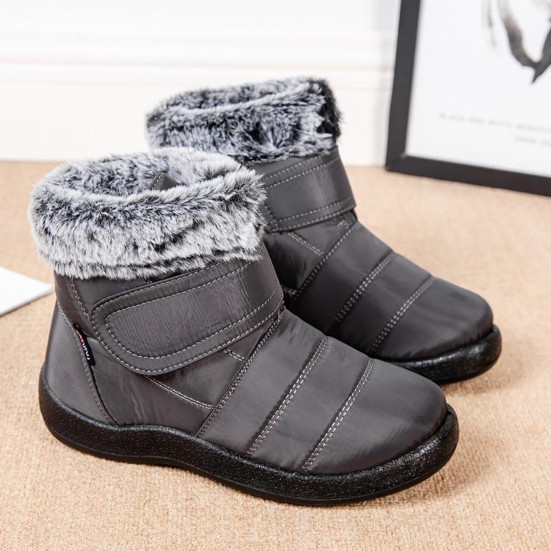 Warm Women's Snow Boots with Velcro Closure Waterproof Oversized Women's Boots Casual Women's Footwear