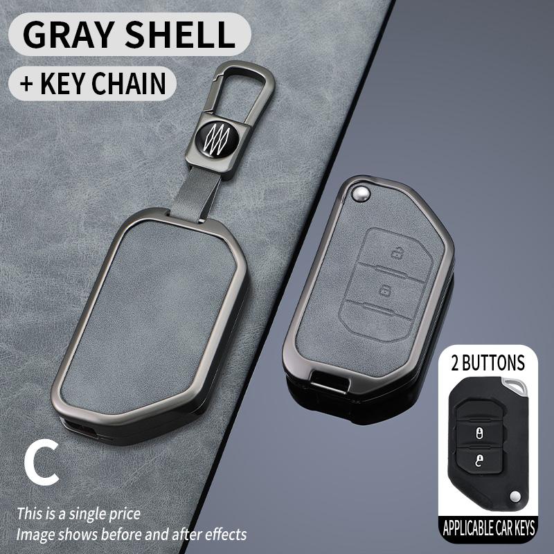 Car Key Case Fob Cover For Jeep Wrangler Gladiator Jl Jlu Rubicon Sahara Jlu Jt - Accessories