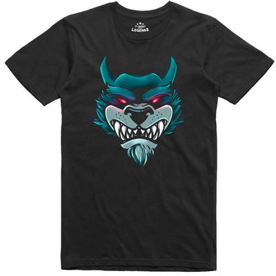 Halloween T-Shirt Herren Höllenhund Hund Monster Normalschnitt T-Shirt