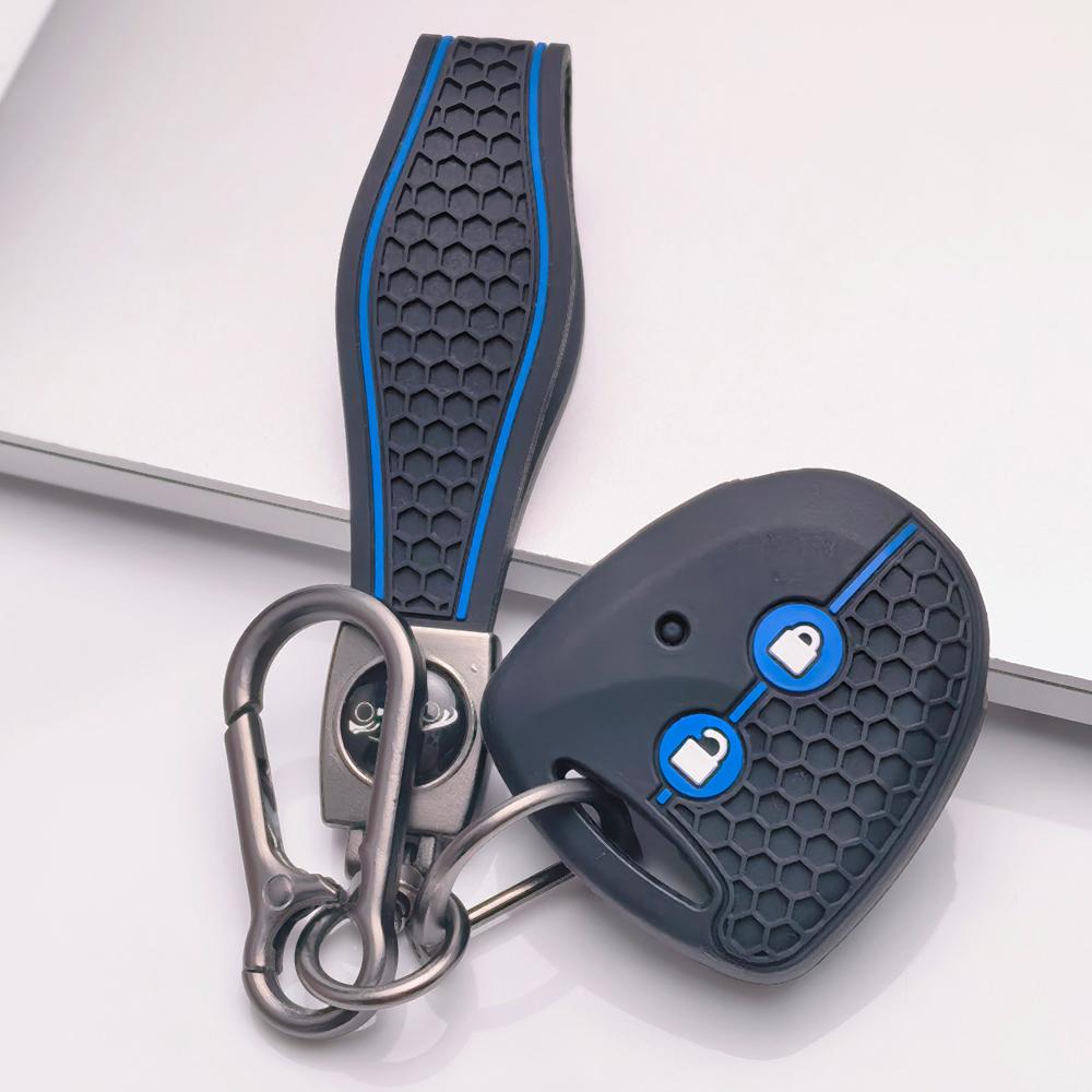 Key Fob Cover for Toyota Grand New Avanza Xenia PERODUA Alza Myvi Axia with Keychain Anti-Scratch Guard Shockproof Protection Soft Grip Texture