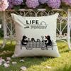 Cartoon Cute P-Pingu Cushion Cover Home & Car Dual-Scene Pillow Cover: Reversible for Premium Comfort