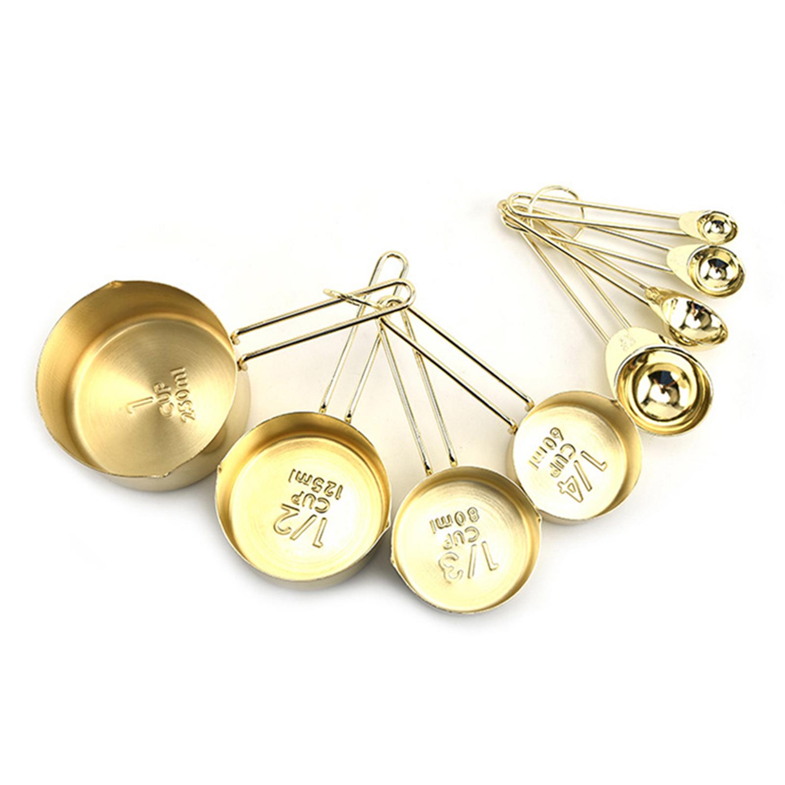 

8 шт. мерный стакан из нержавеющей стали кухонная мерная ложка для выпечки чая кофе кухонные принадлежности измерительный инструмент