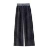 Women's Colorblock Striped High-Waisted Wide-Leg Knitted Pants - Spring 2025 Collection