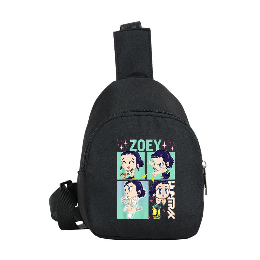 Zaino Petto Kawaii Stampato Anime K-Pop Cacciatori di Demoni per Ragazzo Ragazza Borsa a Spalla Studente Borsa a Tracolla Portatile Regalo di Natale per Bambino