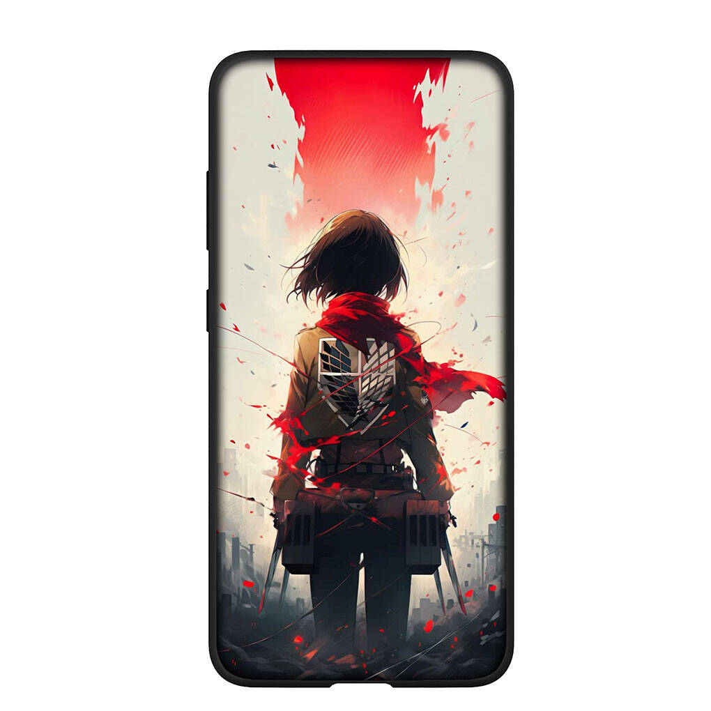 Phone Case for Samsung Galaxy S25 S23 S22 S24 Ultra FE A05 A06 A15 A16 A36 A37 A35 A54 A55 A56 A57 A25 A26 A17 Eren Jaeger Levi Attack On Titan Cover