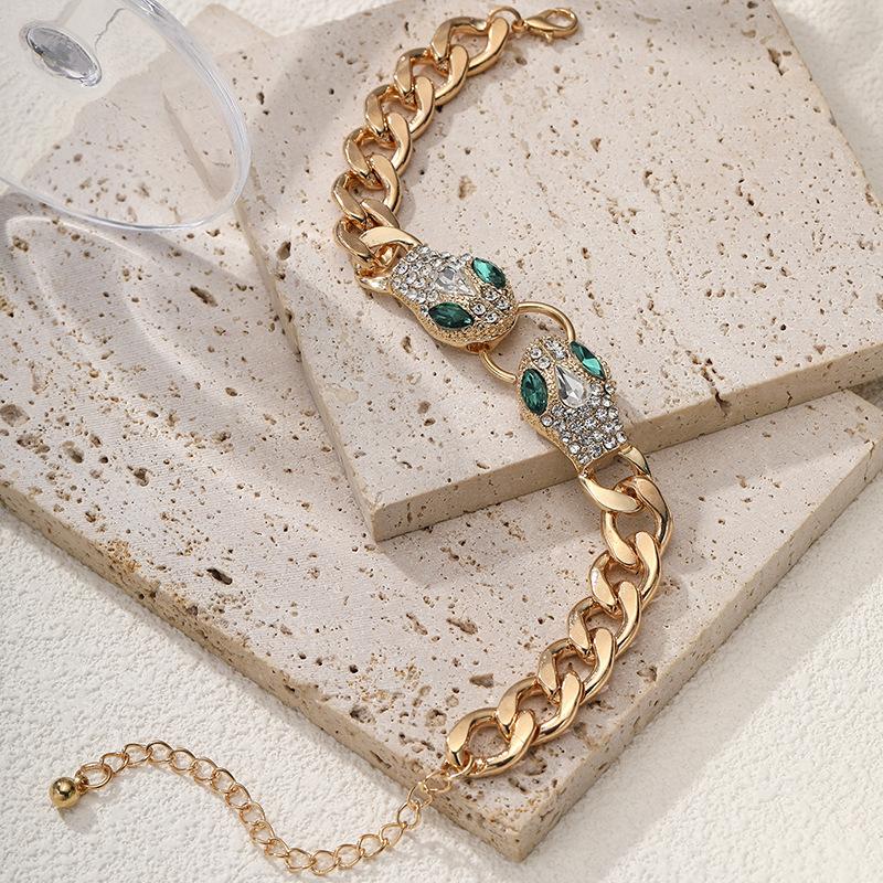 Neuer modischer Damenanzug, hochwertige Accessoires, Schlangenkopf mit Diamanten, leicht luxuriöses Design, Geschenk für die Feiertagsparty.