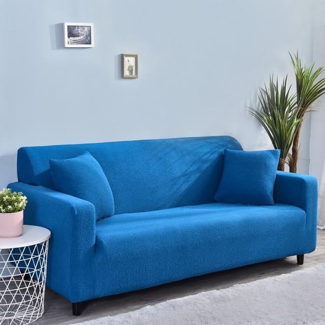 Wodoodporny pokrowiec na sofę Elastyczny jednolity kolor Pokrowiec na sofę do salonu Pokrowiec na narożną sofę w kształcie litery L Pokrowiec na fotel