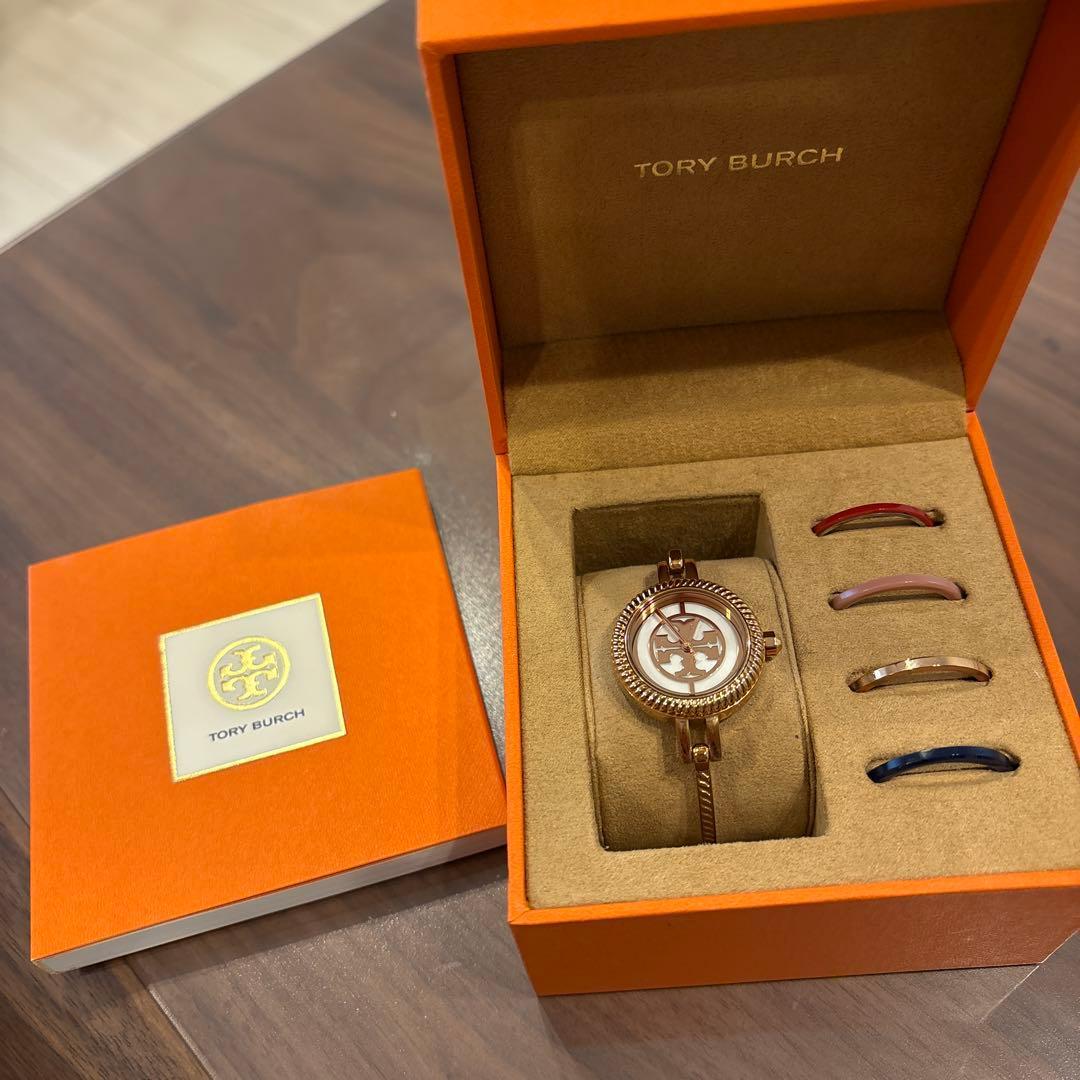 Used TORY BURCH Watch Bangle Watch with 4 Replacement Bezels Operation Confirmed