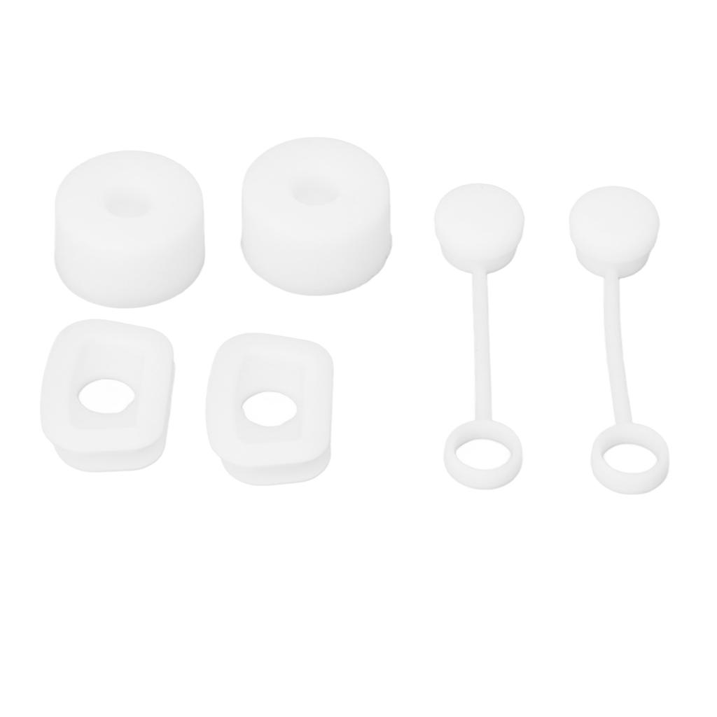 6PCS Cup Straw Stopper Sealed Reusable Straw Cover Cap Square Round Spill Stoppers Silicone Leak Stopper Set