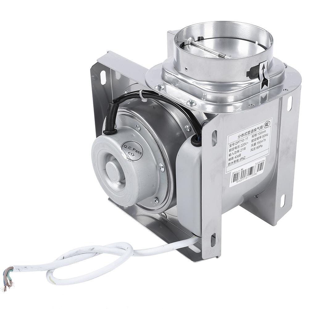 4in Exhaust Duct Fan Hotel Bathroom Pipe Concealed Silent Ventilating Ventilation Fan 220V