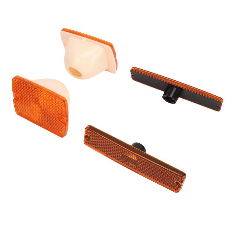 4PC Car Side Marker Light and Turn Signal Light Lens Housings Without Bulb 56001378 Replacement for Jeep Wrangler YJ 1987-1995
