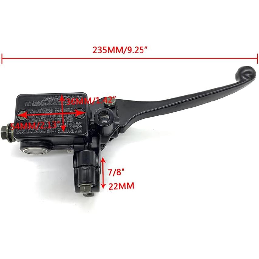 Motorcycle Brake Pump Universal 7/8'' 22Mm Handlebar Right Hand Brake Master Cylinder Lever For Dirt Pit Bike ATV Quad Moped Scooter Buggy Go Kart