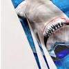 Occhiali da sole divertenti con motivo a squalo, telo da spiaggia in microfibra di poliestere è altamente assorbente, adatto per nuoto e gite in spiaggia