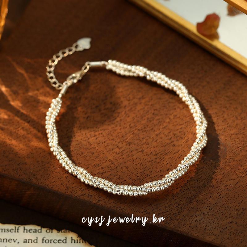 

Cuiyan Shijie S925 Silver Korean Bead Wrap Bracelet - Women s Blogger Style Ins Jewelry Gift S925 Silver