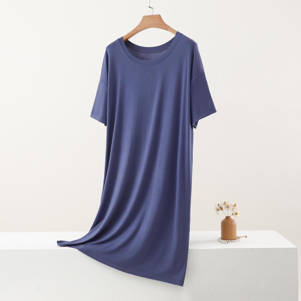 Women's Plus Size Short Sleeve Loose Sleepwear Dress