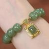 1pc Elegant Jade Colored Beaded Bracelet Traditional Chinese Style, Chic Accessory for All Occasions Fashion Bracelet Women Gift