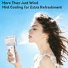 Portable Handheld Fan with Semiconductor Refrigeration Ice Compress 100 Gear Speed Rechargeable Low Noise for Outdoor Travel