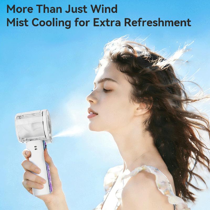 Portable Handheld Fan with Semiconductor Refrigeration Ice Compress 100 Gear Speed Rechargeable Low Noise for Outdoor Travel