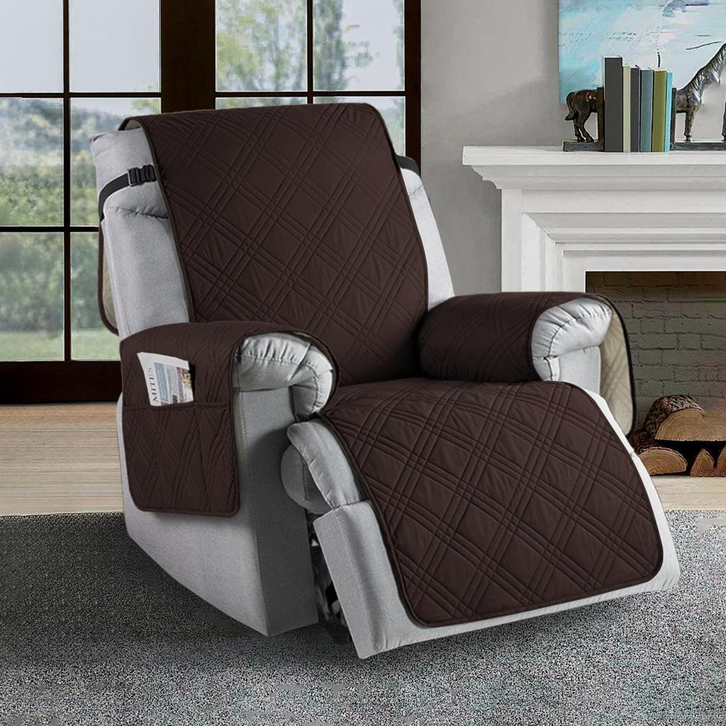 Waterproof Recliner Chair Cover, Non Slip Recliner Covers for Recliner Chair with Pocket, Pet Scratch-Resistant Sofa Slipcover
