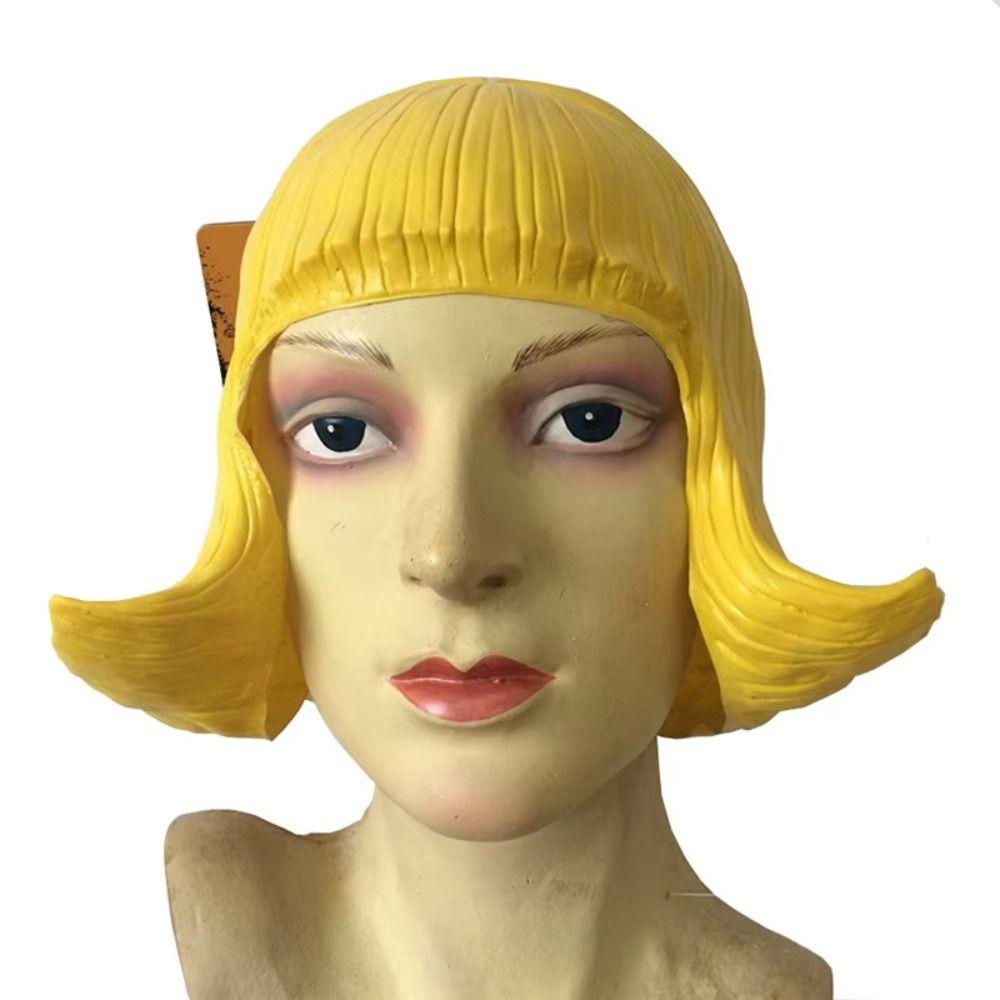 Bequem zu tragen Latexmaske Realistische Ganzkopfmasken Lustige Gummi-Hüte mit bunten Haaren Maskerade