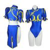 Chun-Li Qipao Swimsuit Cosplay Costume - Street Fighter Chinese Lion Dance Performance Outfit