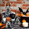 Halloween Skeleton Decorations Skeleton Figurines Spooky Halloween Skeleton Pumpkin Statues for Home Party Decor