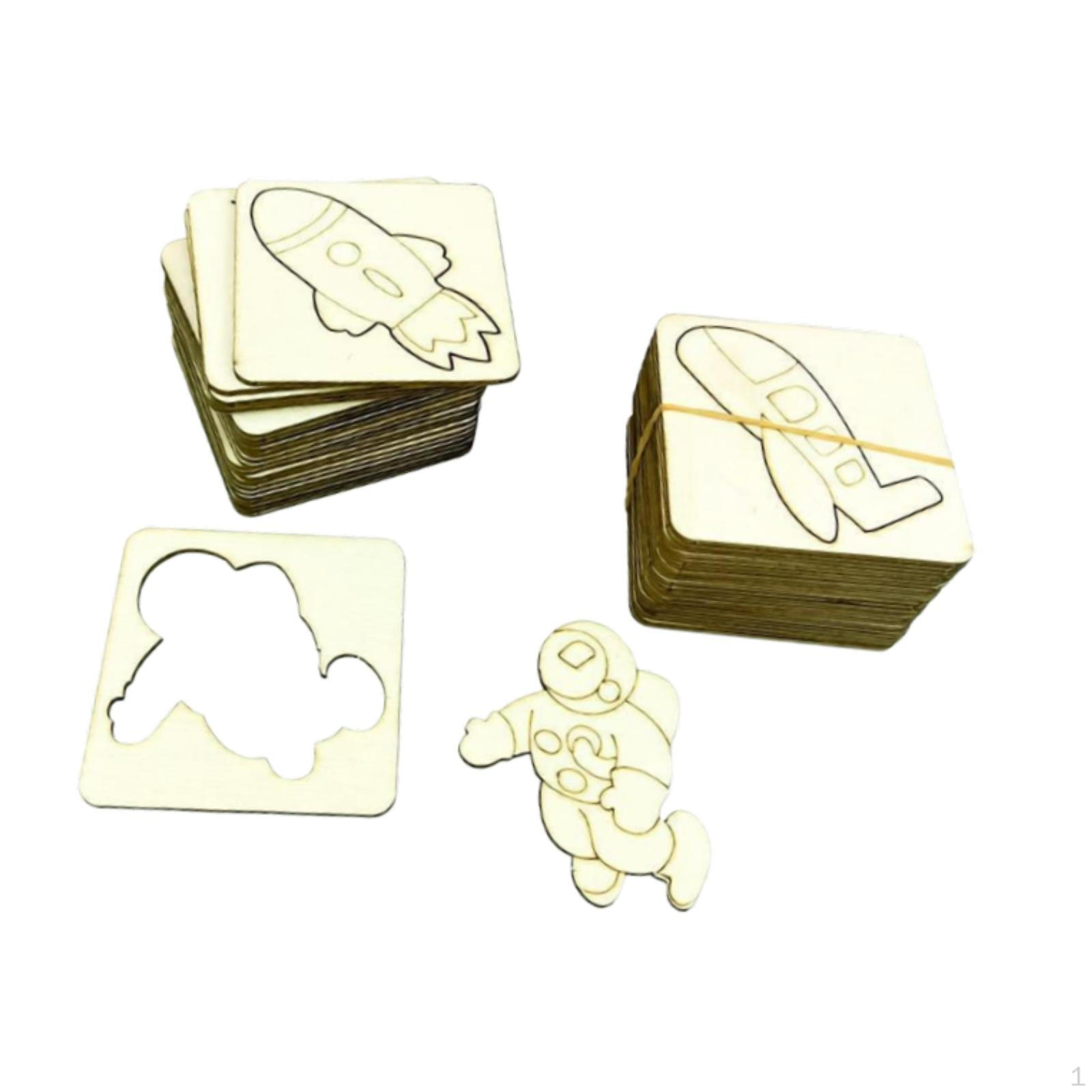 48 Pieces Kids Drawing Stencils DIY Painting Stencils,Sturdy,for Paint Draw Portable Educational