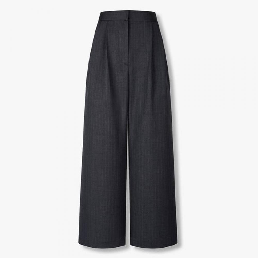Studio Tomboy Two Tuck Wide Stripe String Setup Pants 9105331504ct blacks/S