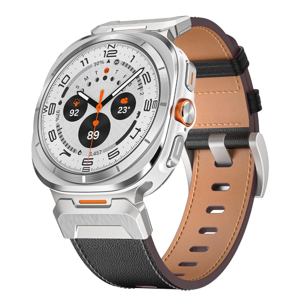 Läderarmband för Samsung Galaxy Watch Ultra 2025 2024 hästlärsrem för SAMSUNG GALAXY ULTRA 47MM klockarmband