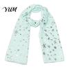 Feiertags-Accessoire Glitzernd Funkelnd Folien-Schneeflocken-Print Schal für Damen, Weihnachten Warm Hals-Thema Schal Wickel, Herbst Winter Leicht
